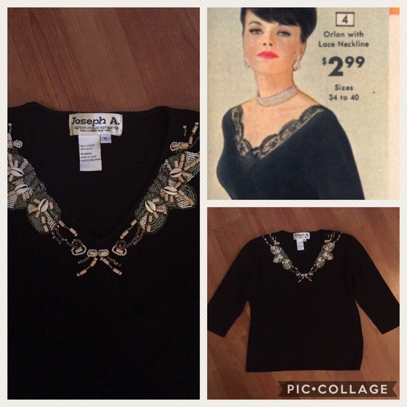 Joseph Allen Sweaters - 🎀vintage JOSEPH ALLEN Tiki beaded sweater